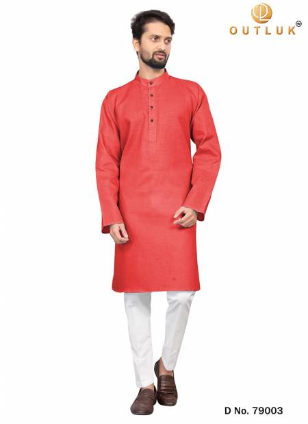 Tomato Red Colour Outluk 79 Fancy Ethnic Wear Kurta With Pajama Collection 79003